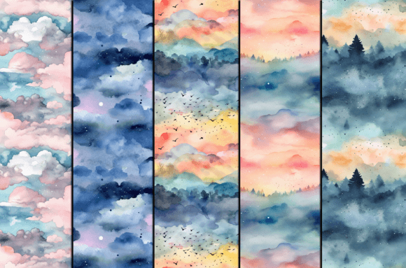 Download Watercolor Sky - Colorful Patterns - Colorful patterns Collection