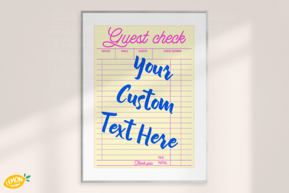 Download Custom Trendy Guest Check PNG - Premium Bundle