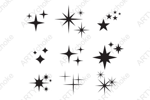 Download Sparkle Stars. SVG File Ready for Cricut - Stars Collection