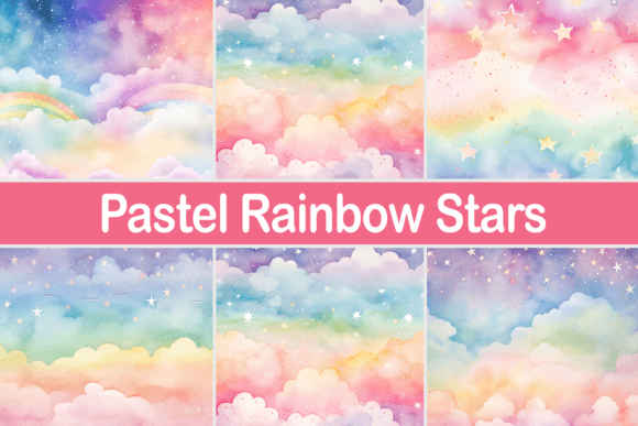 Download Pastel Rainbow and Stars - Stars Collection