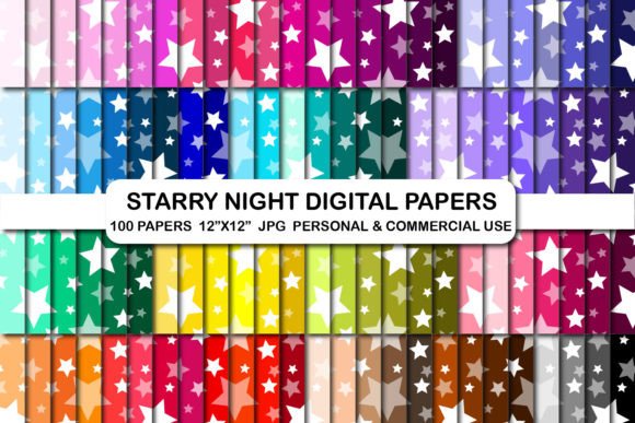 Download Starry Night Digital Papers Stars Paper - Stars Collection