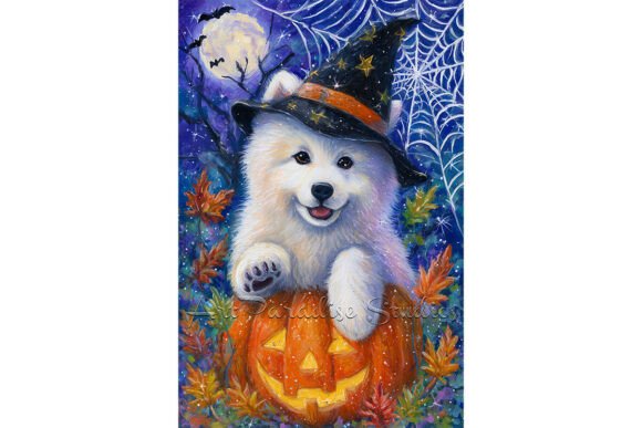 Download Samoyed Dog Halloween Fall Home Decor - Fall home decor Collection