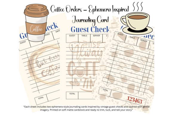 Download Coffee Orders – Themed Guest Check Set - Check Collection