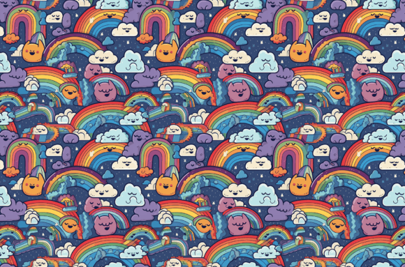 Download Retro Rainbow Pattern Colorful Patterns - Colorful patterns Collection
