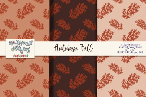 Download Autumn Orange and Brown Fern - Orange and brown Collection