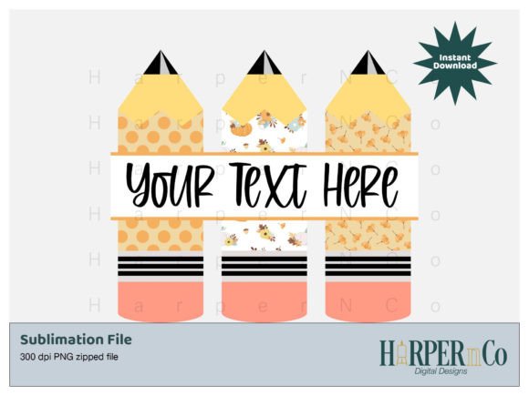 Download Fall Pencil Personalize Sublimation PNG - Premium Resources