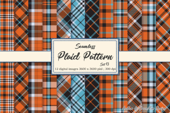 Download Orange Blue Plaid Pattern Seamless - Orange blue plaid Collection
