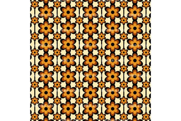 Download 1970s Orange and Brown Floral Background - Orange and brown Collection