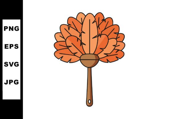 Download Feather Duster with Orange and Brown Fea - Orange and brown Collection