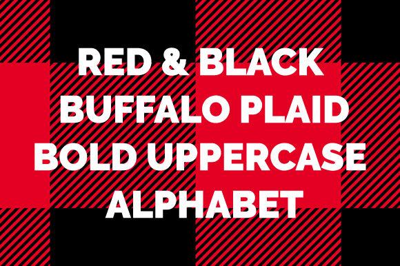 Download Red and Black Buffalo Check Alphabet - Check Collection